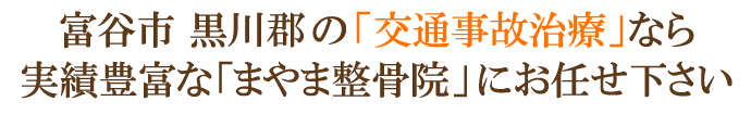 富谷市 黒川郡 むちうち交通事故治療が得意